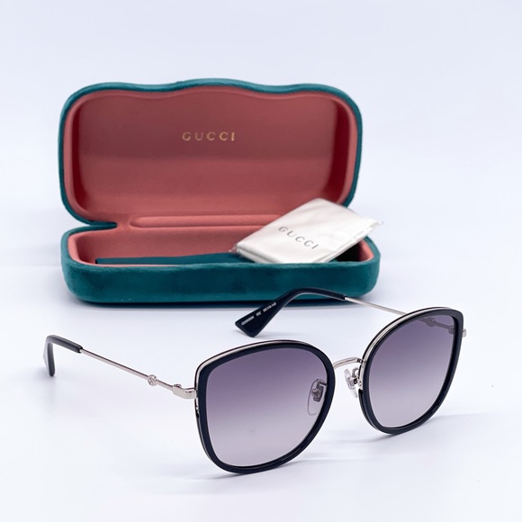 NEW GUCCI GG0606SK 002 SUNGLASSES GUCCI CAT EYE FRAME - Picture 4 of 14